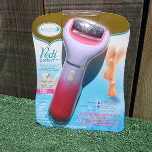 Brand New Pedi Perfect Pink Diamond Crystals Electronic Foot File Amope